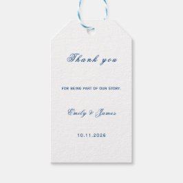 Blue and White Wedding Cadeaulabel