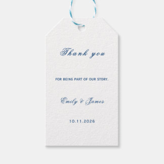 Blue and White Wedding Cadeaulabel