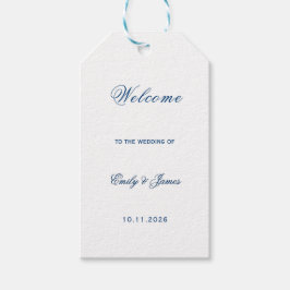 Blue and White Wedding Cadeaulabel