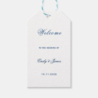 Blue and White Wedding Cadeaulabel