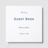 Blue and White Wedding Gastenboek (Voorkant)