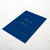Blue and White Wedding Invitation Folie Uitnodiging (Gedraaid)