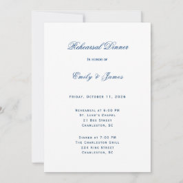 Blue and White Wedding Kaart