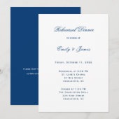 Blue and White Wedding Kaart (Voorkant / Achterkant)