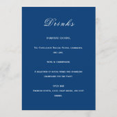 Blue and White Wedding  Menu (Achterkant)