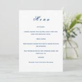 Blue and White Wedding  Menu (Staand voorkant)