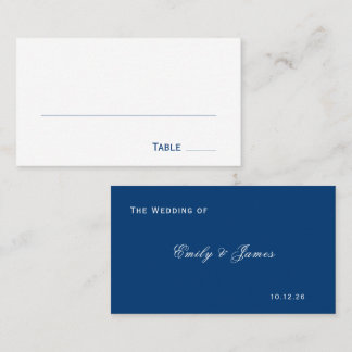 Blue and White Wedding Plaatskaartje