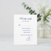 Blue and White Wedding RSVP Kaartje (Staand voorkant)