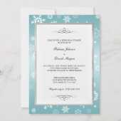 Blue and White Winter Wedding Rehearsal Dinner Kaart (Achterkant)