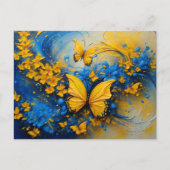 Blue and Yellow Butterfly # 3 Briefkaart (Voorkant)