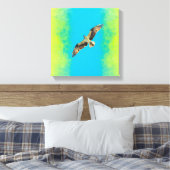 Blue and yellow canvas afdruk (Insitu (Slaapkamer))