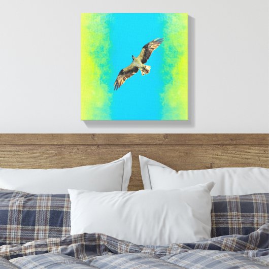 Blue and yellow canvas afdruk (Insitu (Slaapkamer))