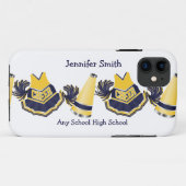 Blue and Yellow Cheerleading iPhone Case (Achterkant (horizontaal))
