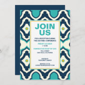 Blue and Yellow Corporate Event Kaart (Voorkant / Achterkant)