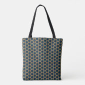 Blue and yellow floral patterned Tote Tote Bag (Achterkant)
