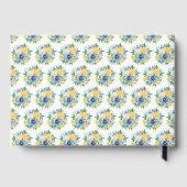 Blue and Yellow Floral Wedding Gastenboek (Achterkant)