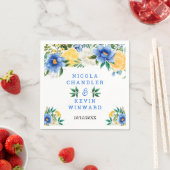 Blue and Yellow Floral Wedding Servet (Insitu)