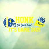 Blue and Yellow Football and Cheer Raamsticker (Vel 3)