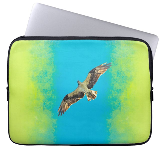 Blue and yellow laptop sleeve (Voorkant)