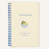 Blue and Yellow Lemons Family Recept Notitieboek (Voorkant)