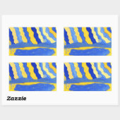 Blue and Yellow Minimalistic Landscape Stickers (Vel)