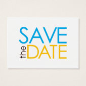 Blue and Yellow Owls Wedding Visitekaartje (Achterkant)