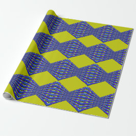blue and yellow pattern design cadeaupapier