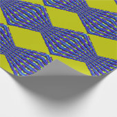 blue and yellow pattern design cadeaupapier (Hoek)