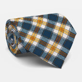Blue and Yellow Plaid Necktie Tie Stropdas (Opgerold)