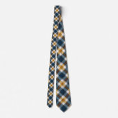 Blue and Yellow Plaid Necktie Tie Stropdas (Achterkant)
