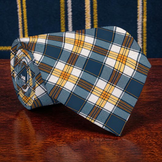 Blue and Yellow Plaid Necktie Tie Stropdas