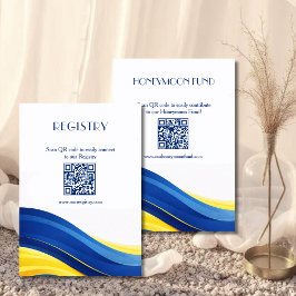 Blue and Yellow Registry & Honeymoon Fund Informatiekaartje