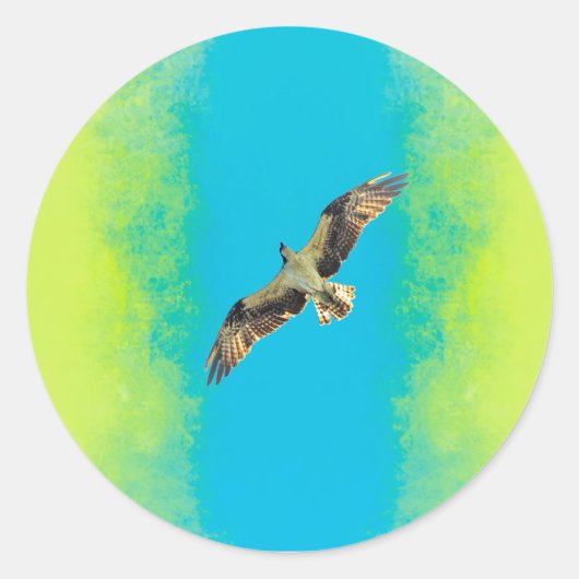 Blue and yellow ronde sticker (Voorkant)