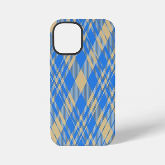 Blue and Yellow Scottish Tartan Plaid iPhone Hoesje (Achterkant)