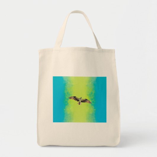 Blue and yellow tote bag (Voorkant)