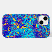 Blue and Yellow Unique Texture Pattern Case-Mate iPhone Case (Achterkant (horizontaal))