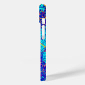 Blue and Yellow Unique Texture Pattern Case-Mate iPhone Case (Achterkant / Links)