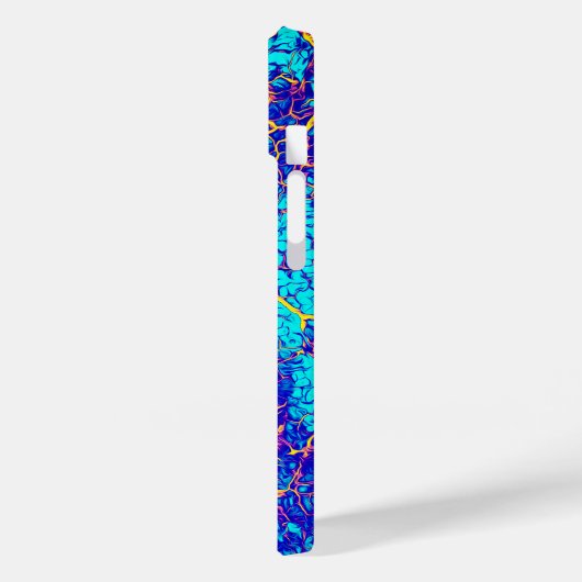 Blue and Yellow Unique Texture Pattern Case-Mate iPhone Case (Achterkant / Links)