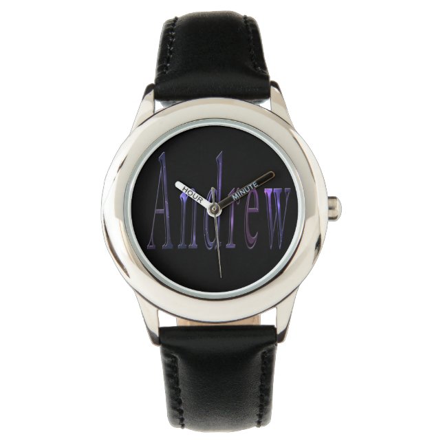 Blue Andrew Name Logo, Horloge (Voorkant)