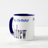 Blue Andrew Name Logo, Mok (Voorkant links)