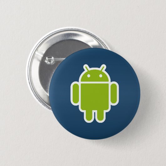 Blue Android Button (Voorkant /achterkant)