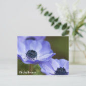 Blue Anemone Briefkaart (Staand voorkant)