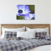 Blue Anemone Canvas Afdruk (Insitu (Slaapkamer))