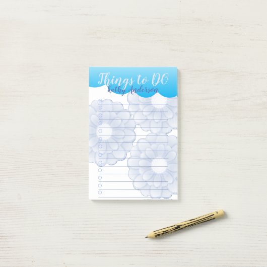 Blue Anemone Dingen om post-it notities te doen Post-it® Notes (Op bureau)