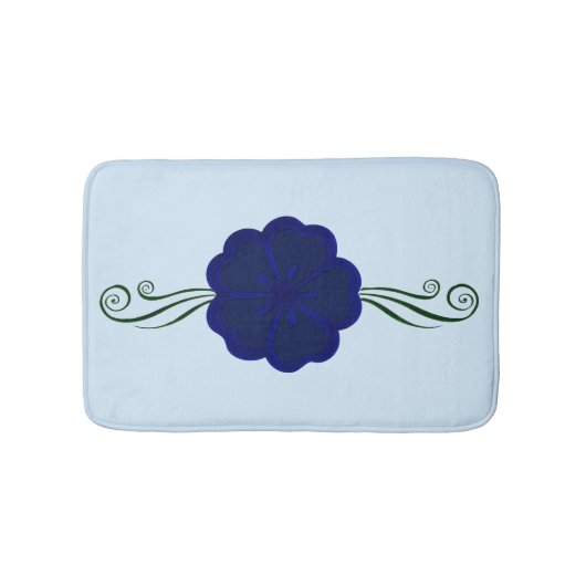 Blue Anemone Flower Bath Mat (Voorkant)