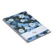 Blue Anemone Flower Notitieboek – Floral Digital A (Rechterzijde)