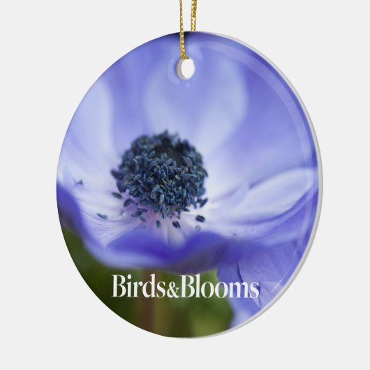 Blue Anemone Keramisch Ornament (Links)