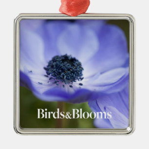 Blue Anemone Metalen Ornament