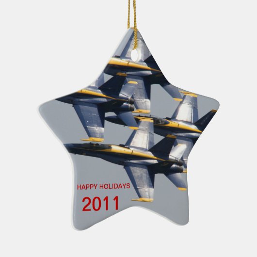 Blue Angel Holiday Ornaments van Todd Wakefield Keramisch Ornament (Rechts)