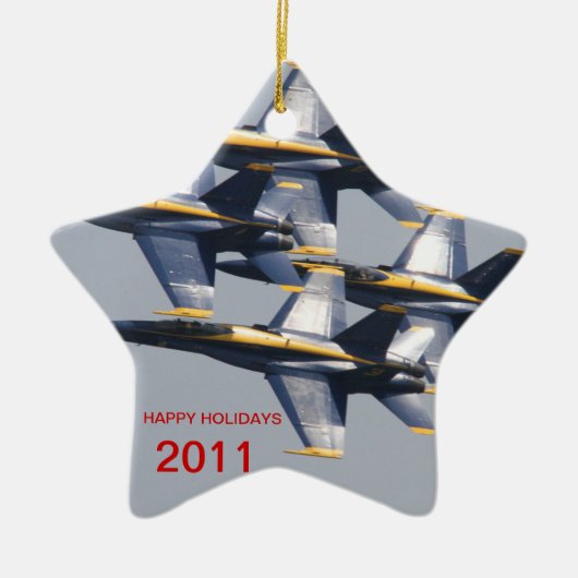 Blue Angel Holiday Ornaments van Todd Wakefield Keramisch Ornament (Voorkant)